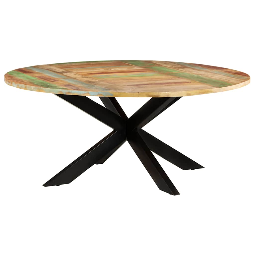 Table à manger ronde 175x75 cm Bois de récupération massif