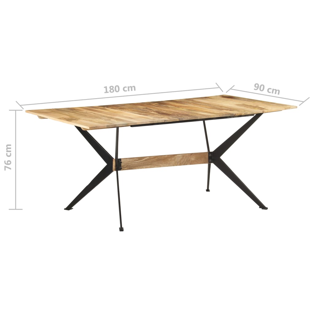 Table à manger 180x90x76 cm Bois de manguier massif - XIOS