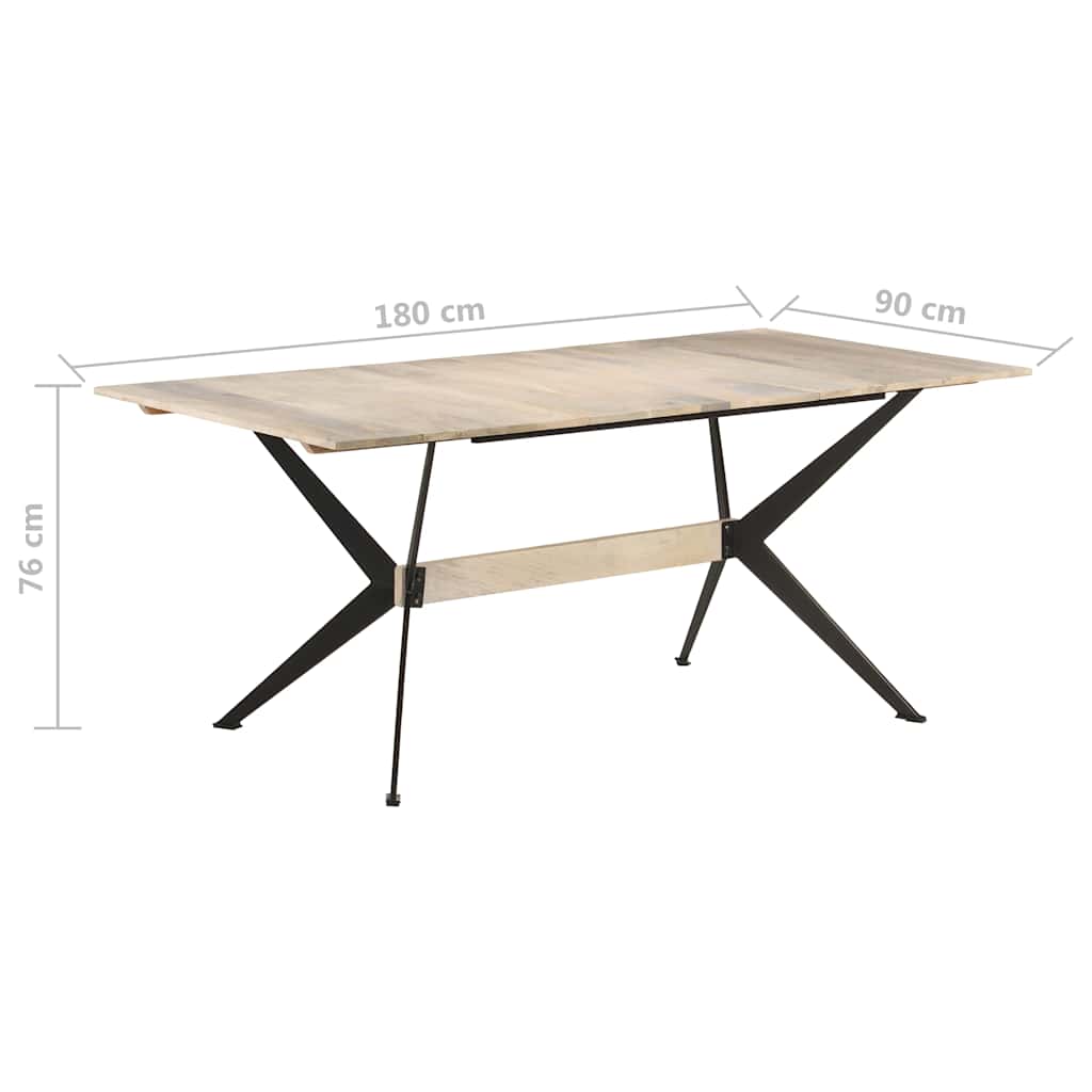 Table à manger 180x90x76 cm Bois de manguier massif - XIOS
