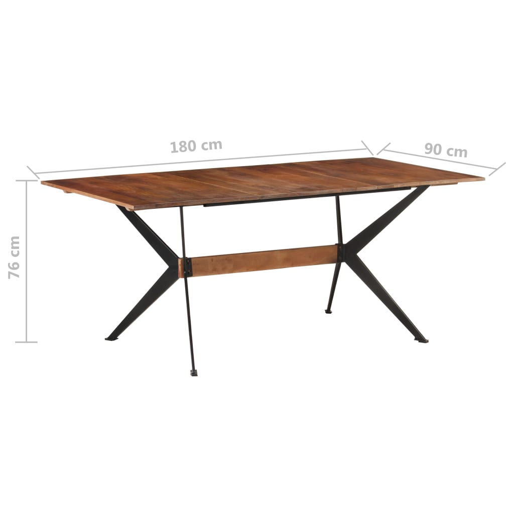 Table à manger 180x90x76 cm Bois de manguier massif - XIOS