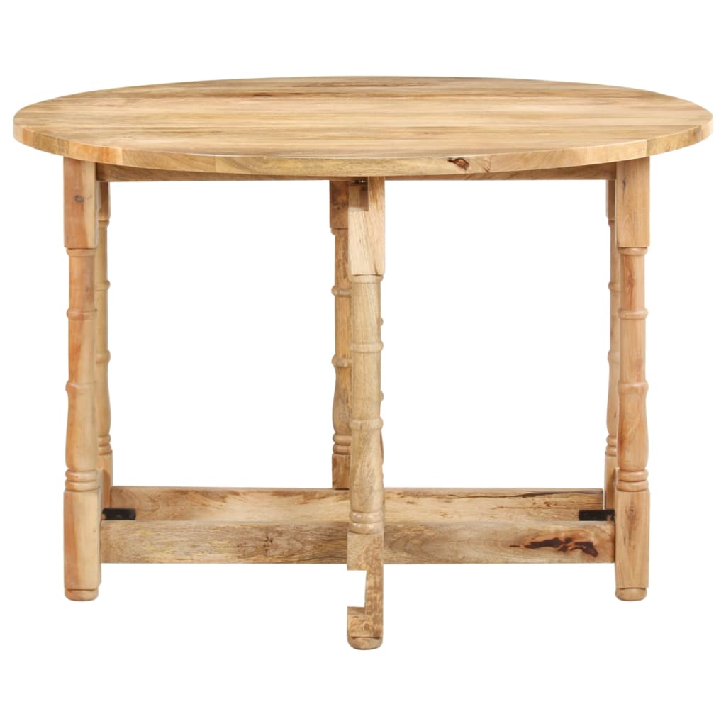 Table à manger Rond 110x76 cm Bois de manguier massif - XIOS