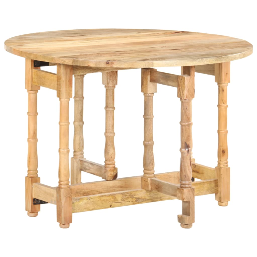 Table à manger Rond 110x76 cm Bois de manguier massif - XIOS