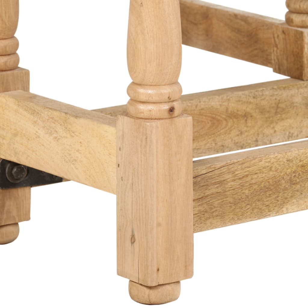 Table à manger Rond 110x76 cm Bois de manguier massif - XIOS