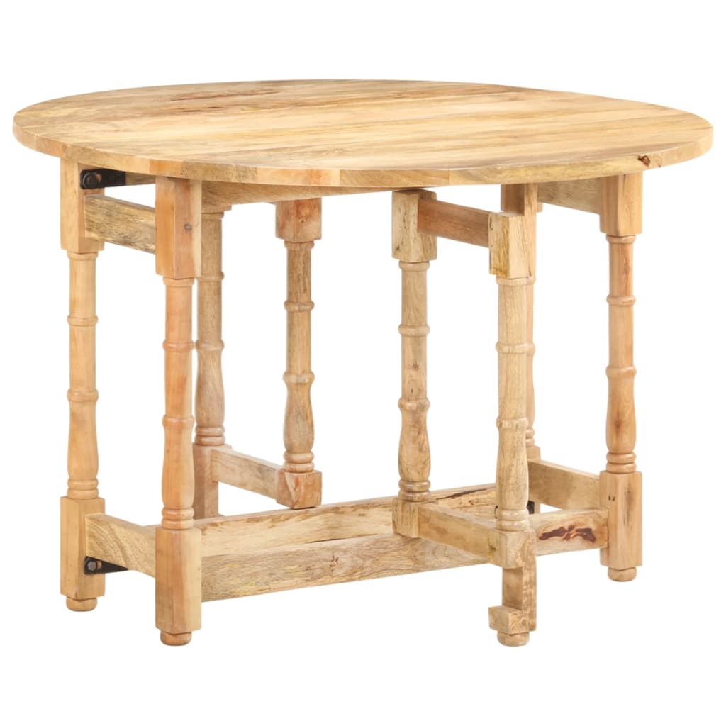 Table à manger Rond 110x76 cm Bois de manguier massif - XIOS