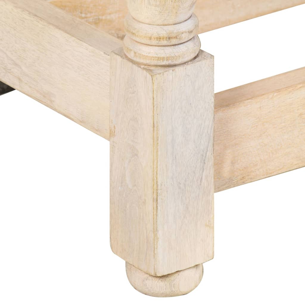 Table à manger Rond 110x76 cm Bois de manguier massif - XIOS