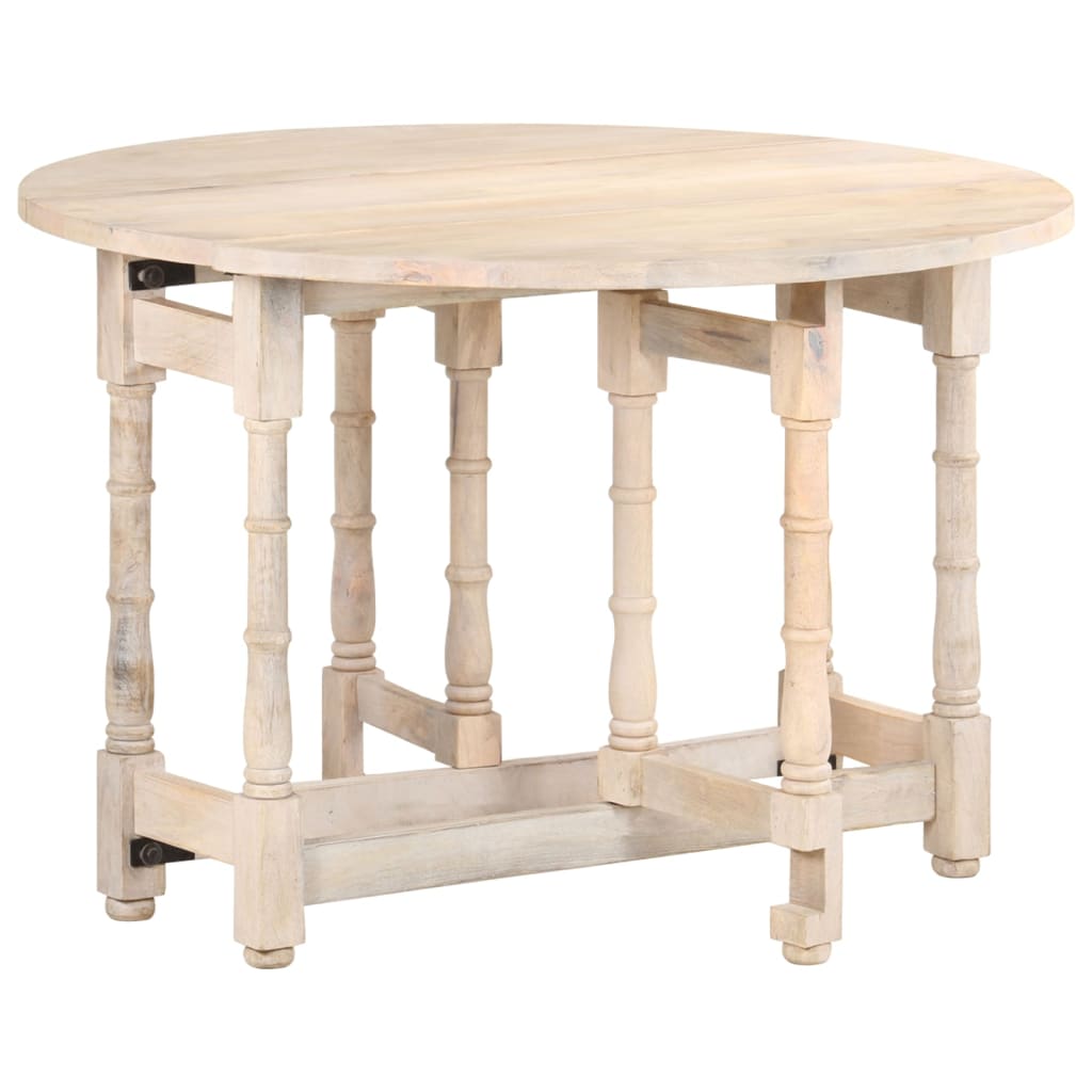 Table à manger Rond 110x76 cm Bois de manguier massif - XIOS