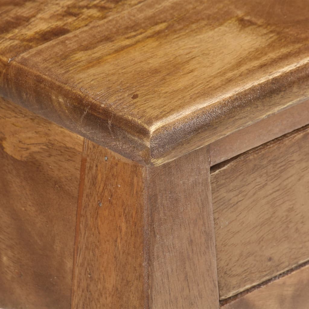 Table de chevet 28x28x46 cm Bois de manguier massif - XIOS