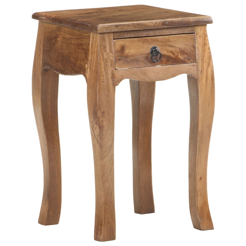 Table de chevet 28x28x46 cm Bois de manguier massif - XIOS