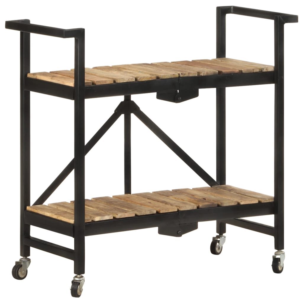 Chariot de cuisine 87x36x81 cm Bois massif de manguier - XIOS