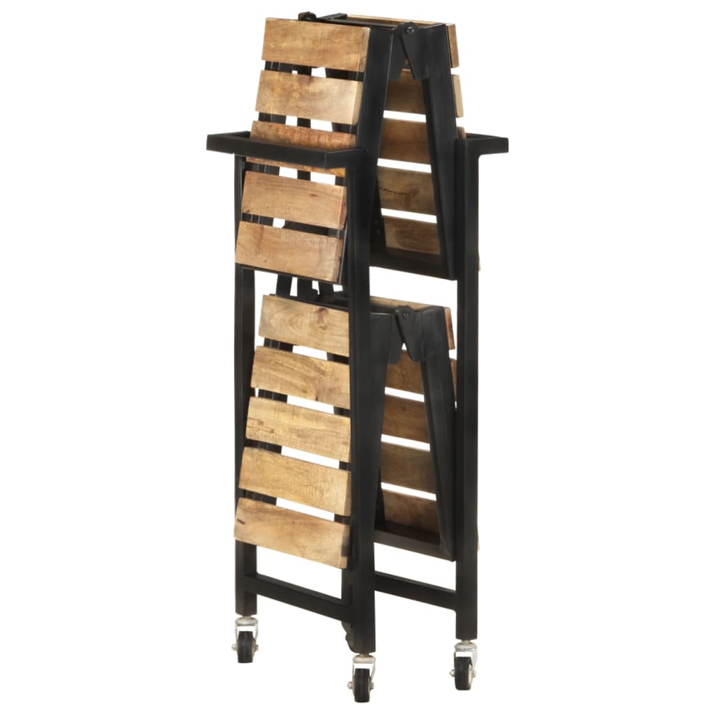 Chariot de cuisine 87x36x81 cm Bois massif de manguier - XIOS