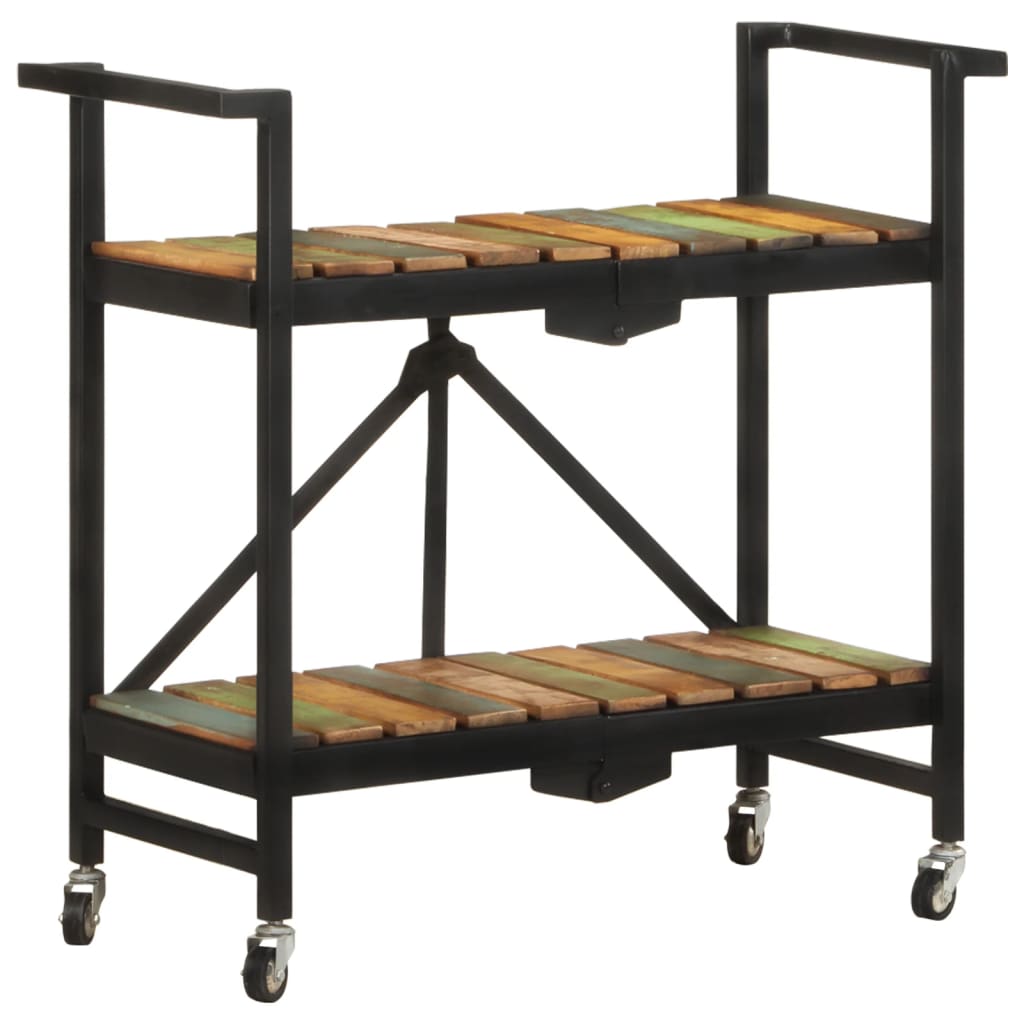 Chariot de cuisine 87x36x81 cm Bois massif de récupération - XIOS