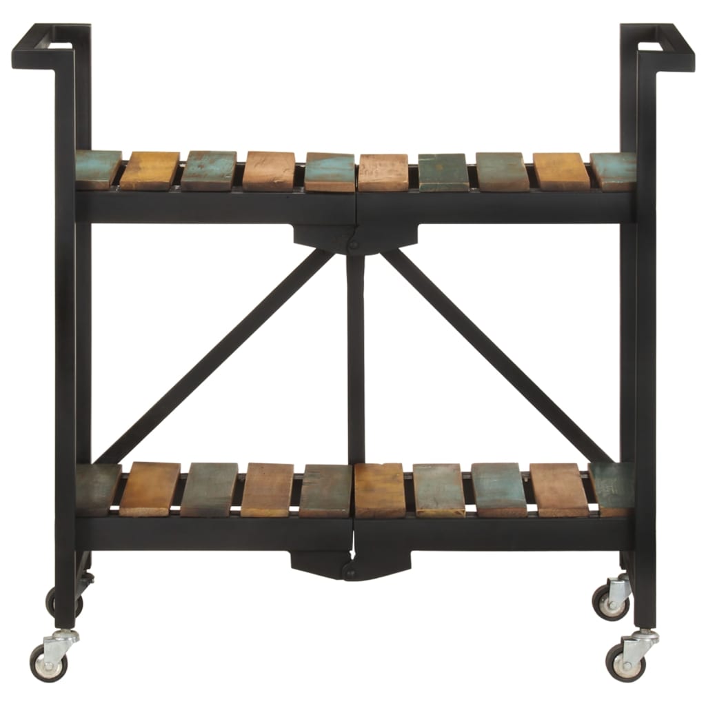 Chariot de cuisine 87x36x81 cm Bois massif de récupération - XIOS