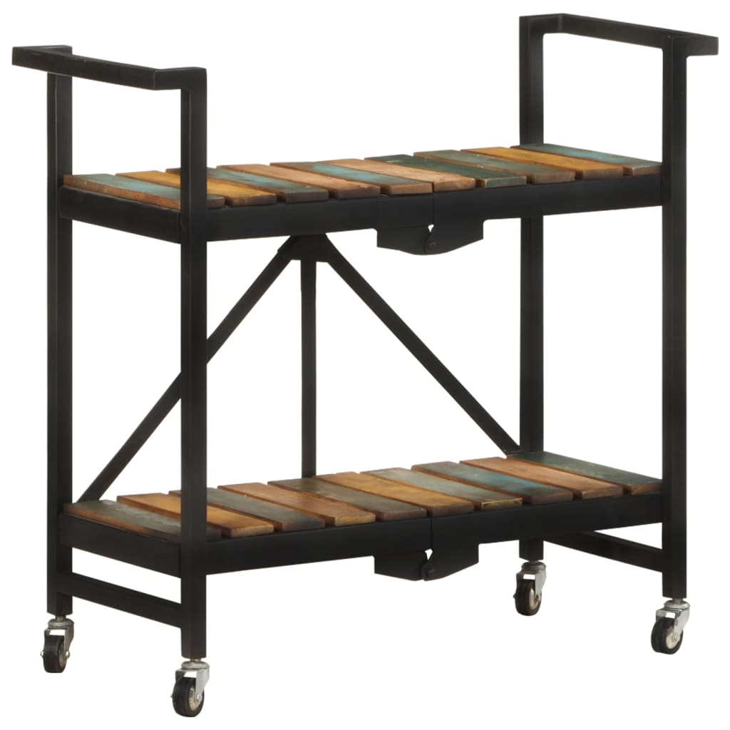Chariot de cuisine 87x36x81 cm Bois massif de récupération - XIOS
