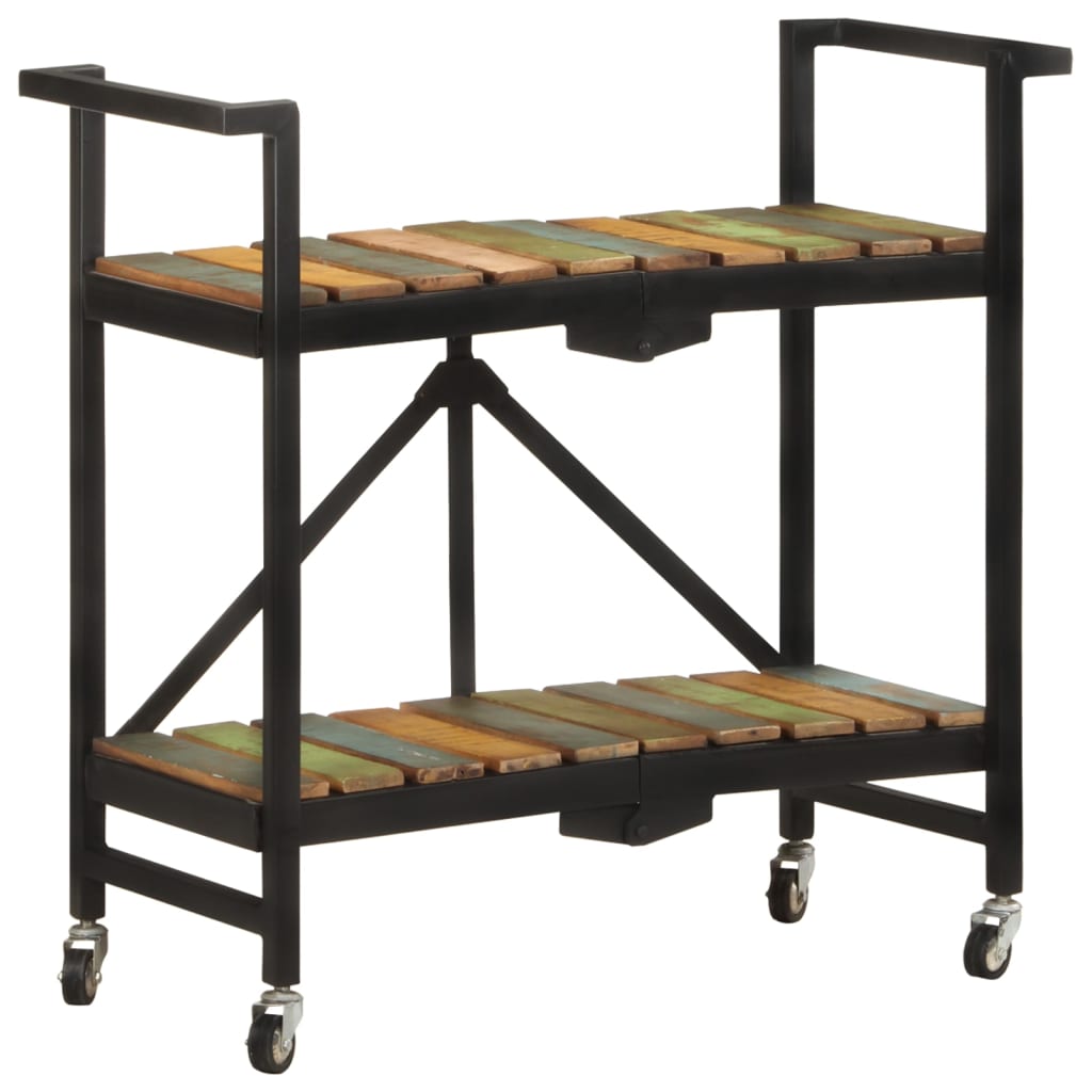 Chariot de cuisine 87x36x81 cm Bois massif de récupération - XIOS