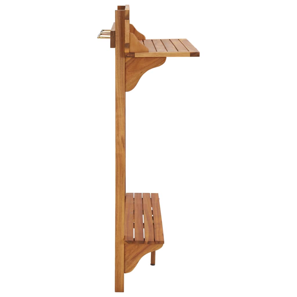 Table de bar de balcon 90x37x122,5 cm Bois d'acacia massif - XIOS