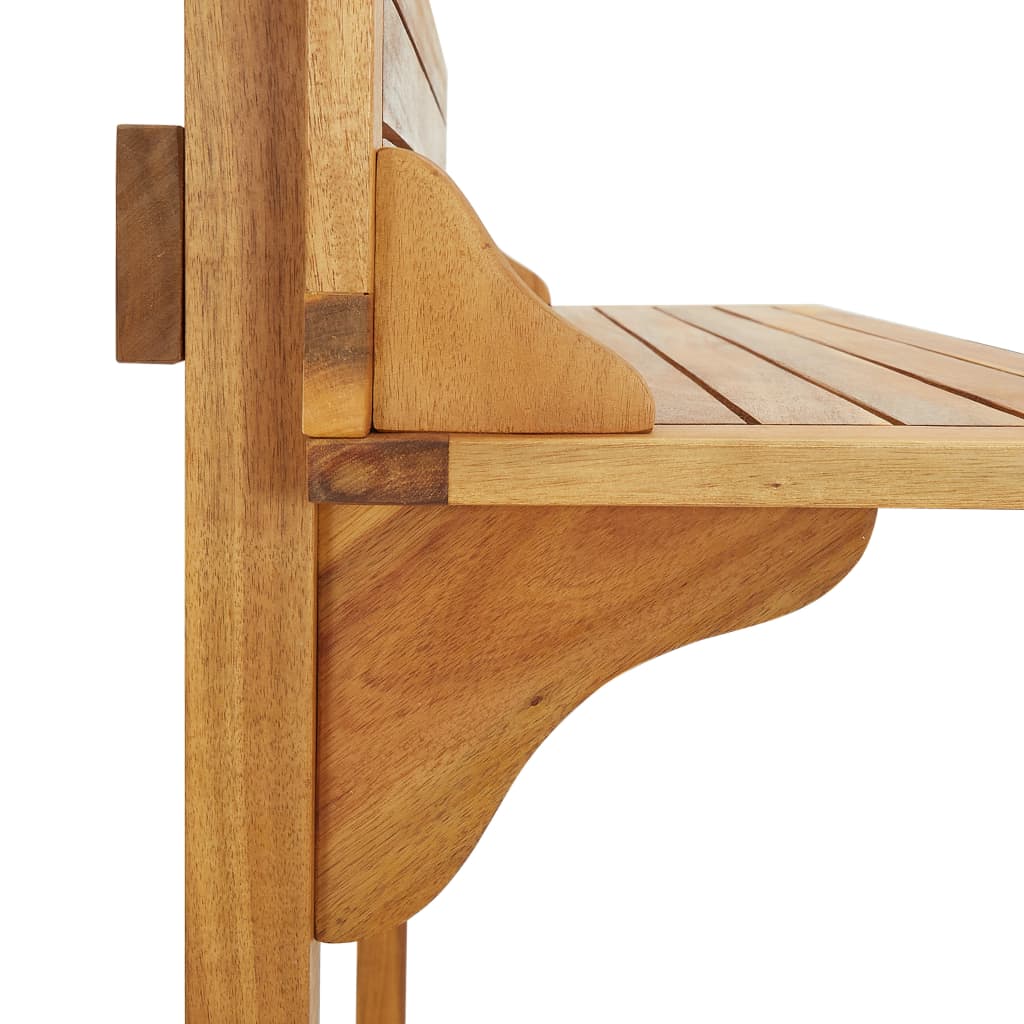 Table de bar de balcon 90x37x122,5 cm Bois d'acacia massif - XIOS