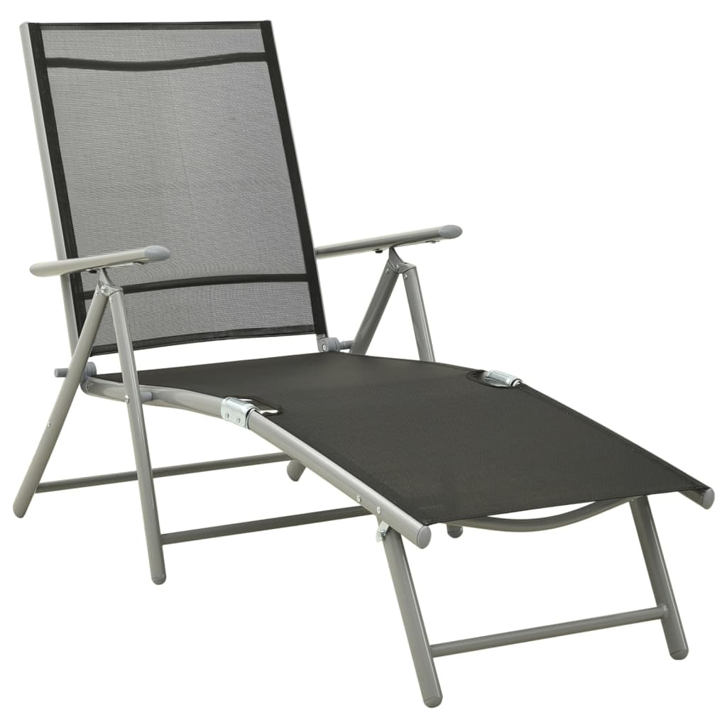 Salon de jardin 3 pcs textilène et aluminium argenté