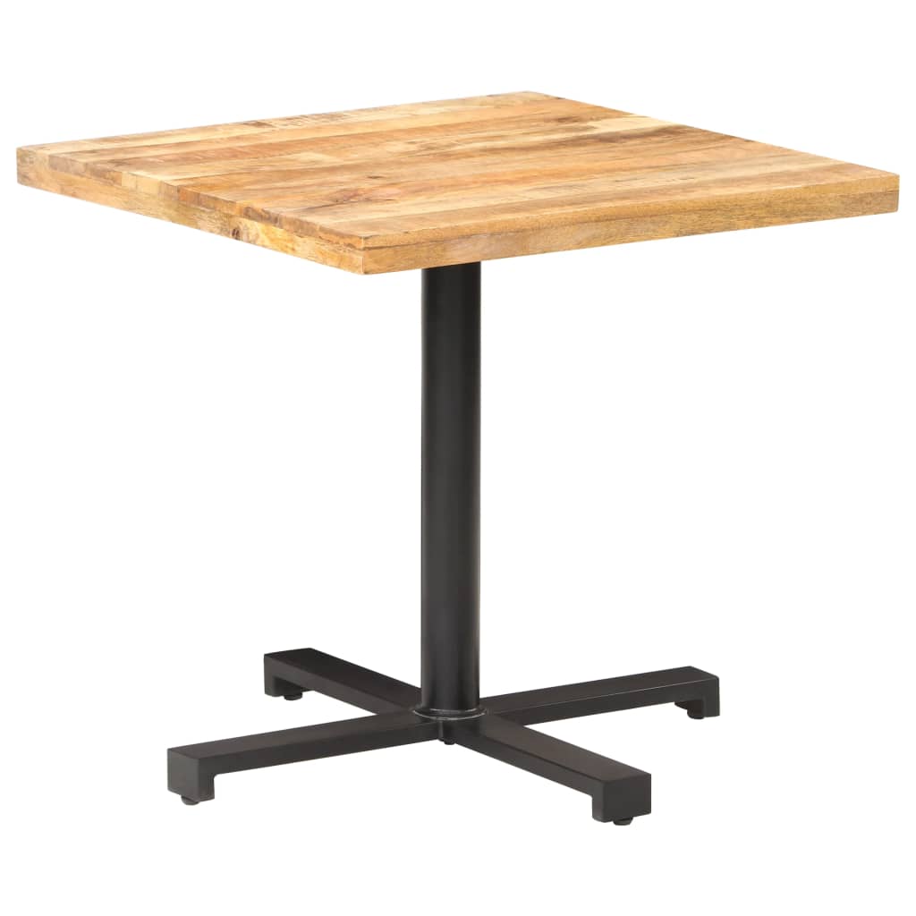Table de bistro Carrée 80x80x75 cm Bois de manguier brut - XIOS