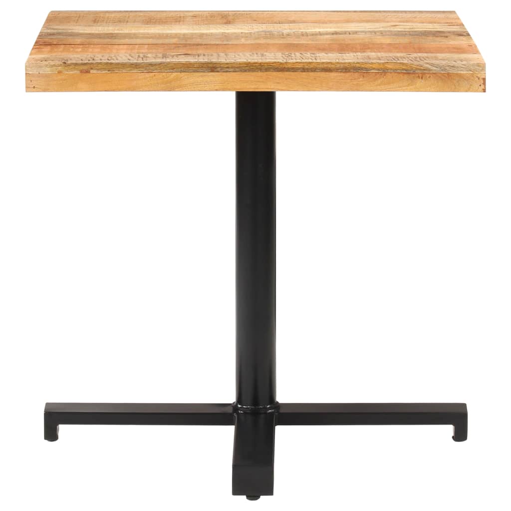 Table de bistro Carrée 80x80x75 cm Bois de manguier brut - XIOS