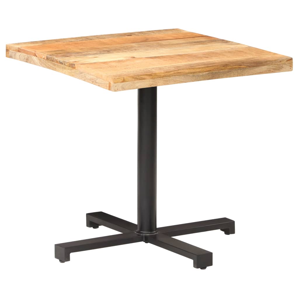 Table de bistro Carrée 80x80x75 cm Bois de manguier brut - XIOS