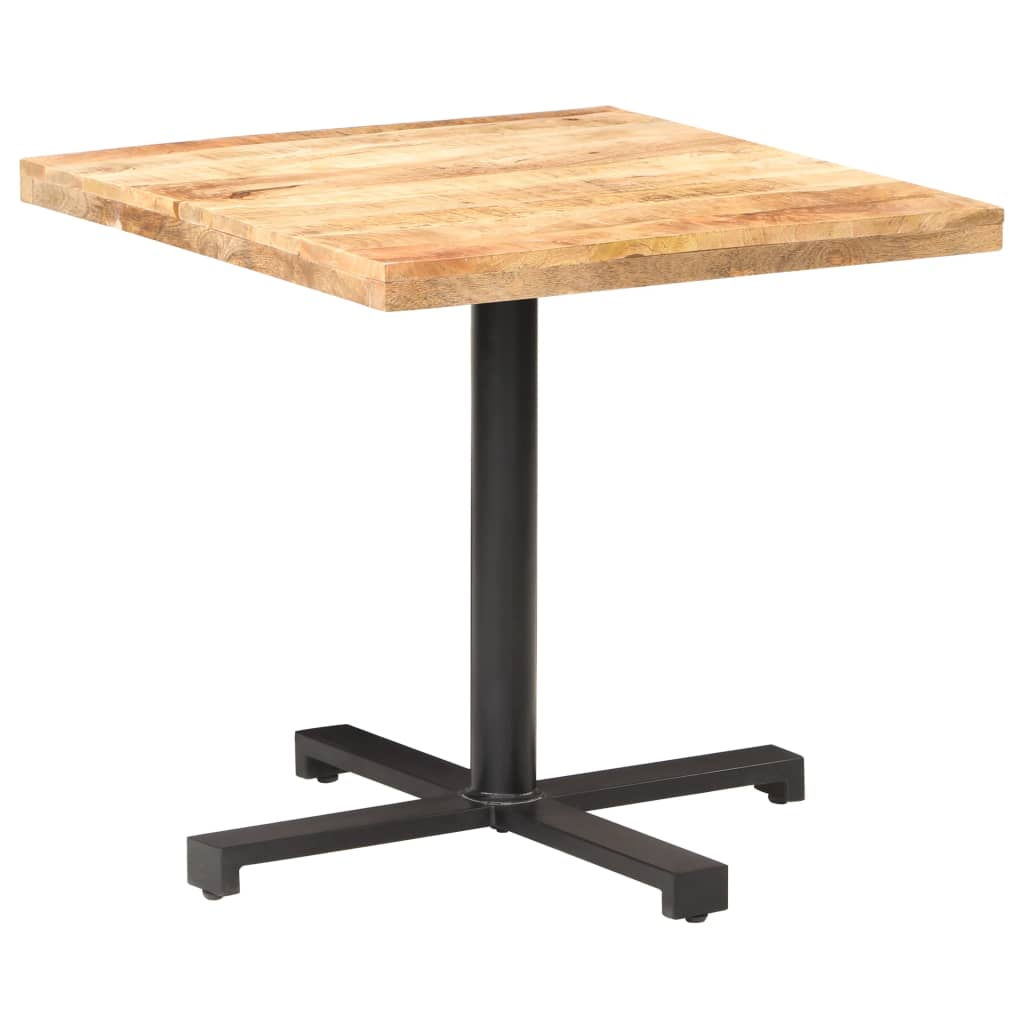 Table de bistro Carrée 80x80x75 cm Bois de manguier brut - XIOS