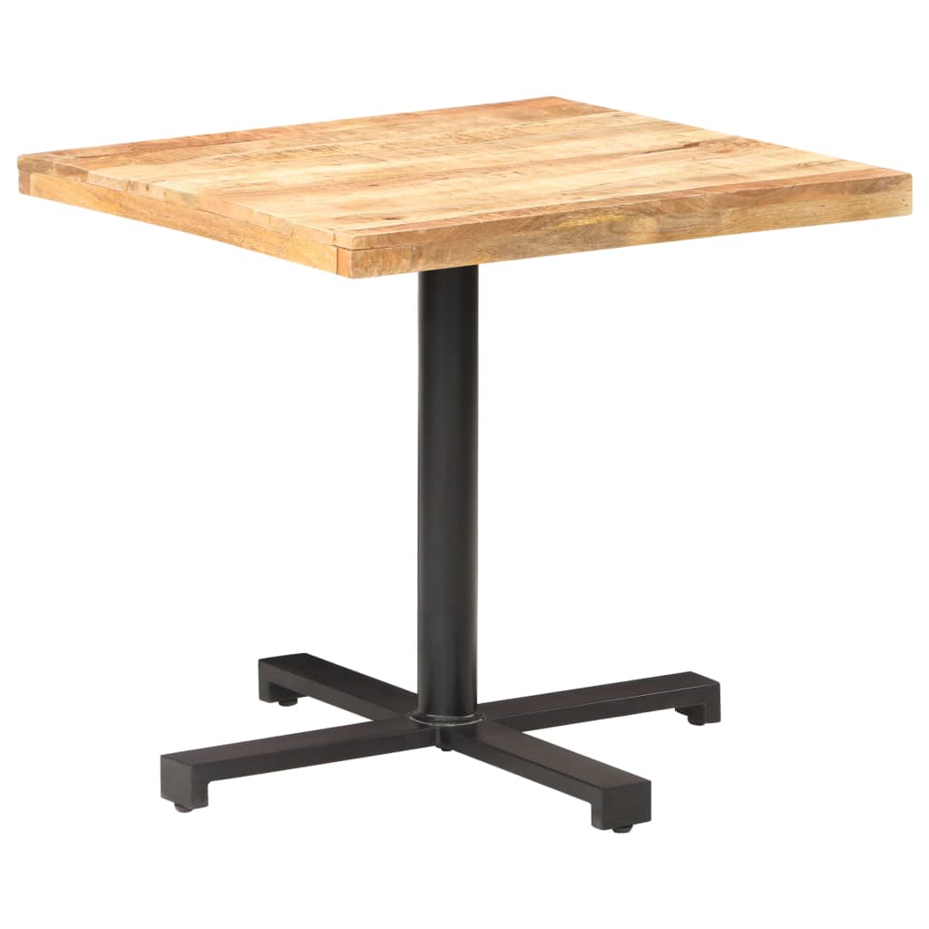Table de bistro Carrée 80x80x75 cm Bois de manguier brut - XIOS