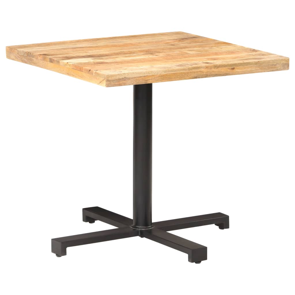 Table de bistro Carrée 80x80x75 cm Bois de manguier brut - XIOS