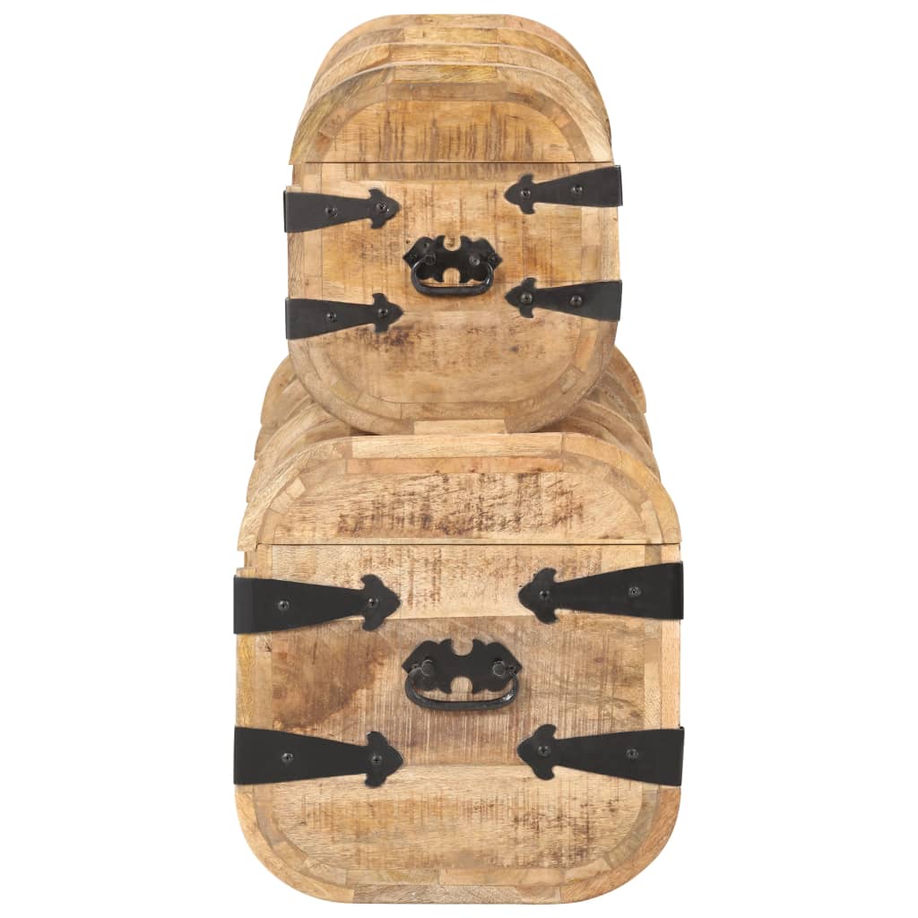 Coffres de rangement 2 pcs Bois de manguier massif - XIOS