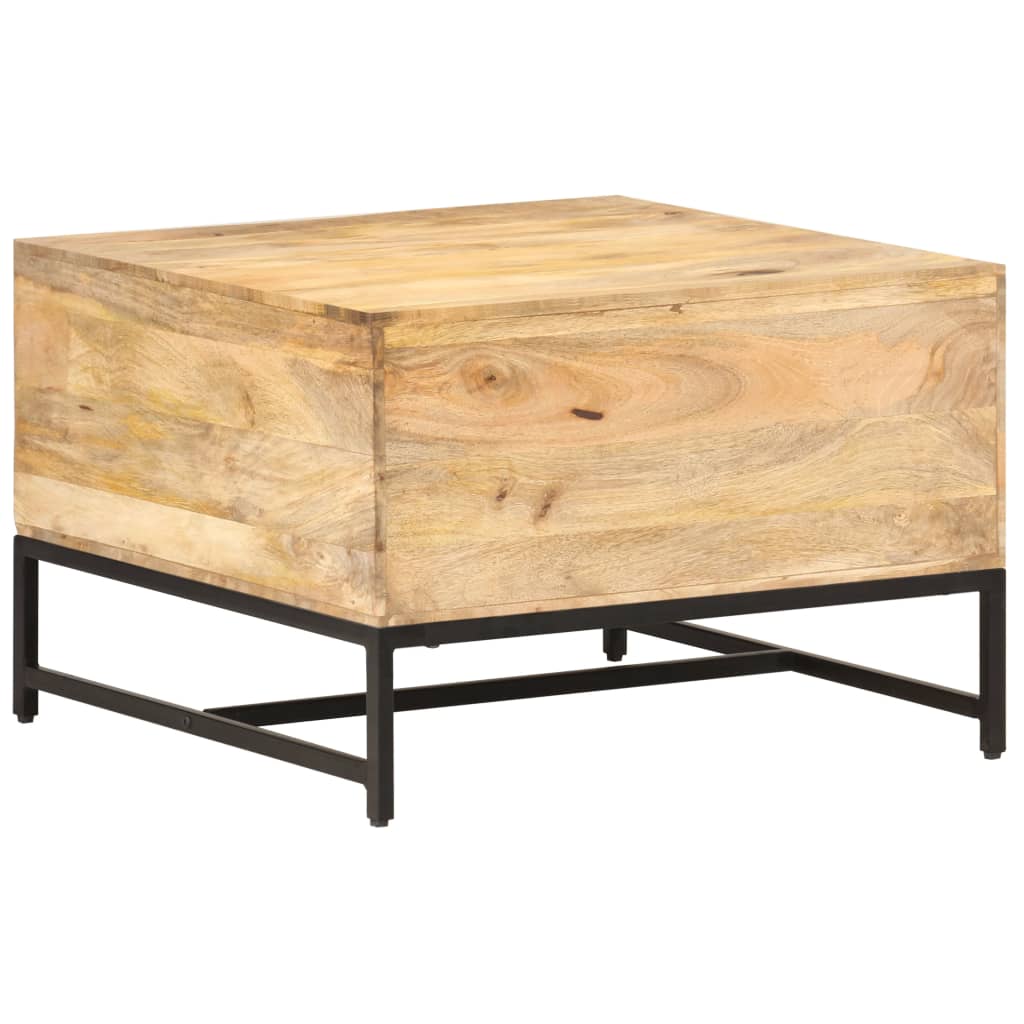 Table basse 67x67x45 cm Bois de manguier massif - XIOS