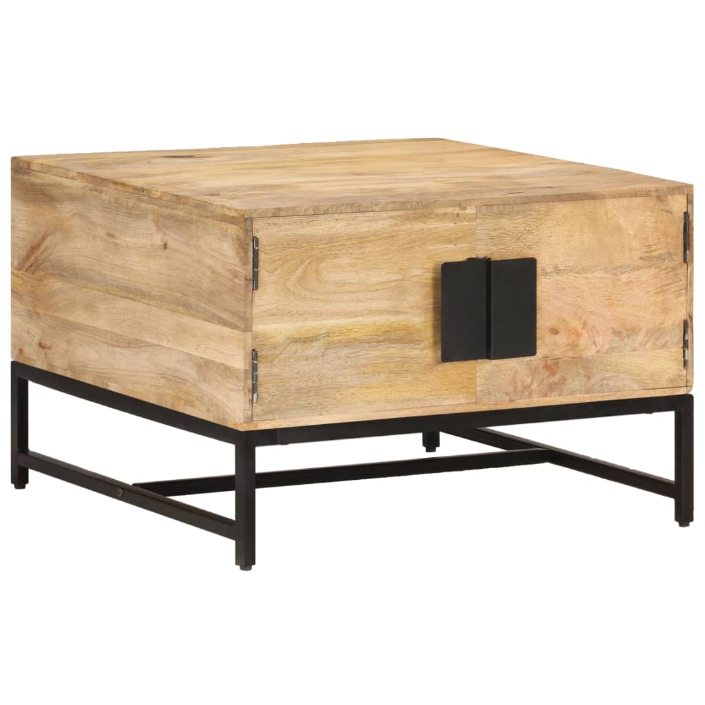 Table basse 67x67x45 cm Bois de manguier massif - XIOS