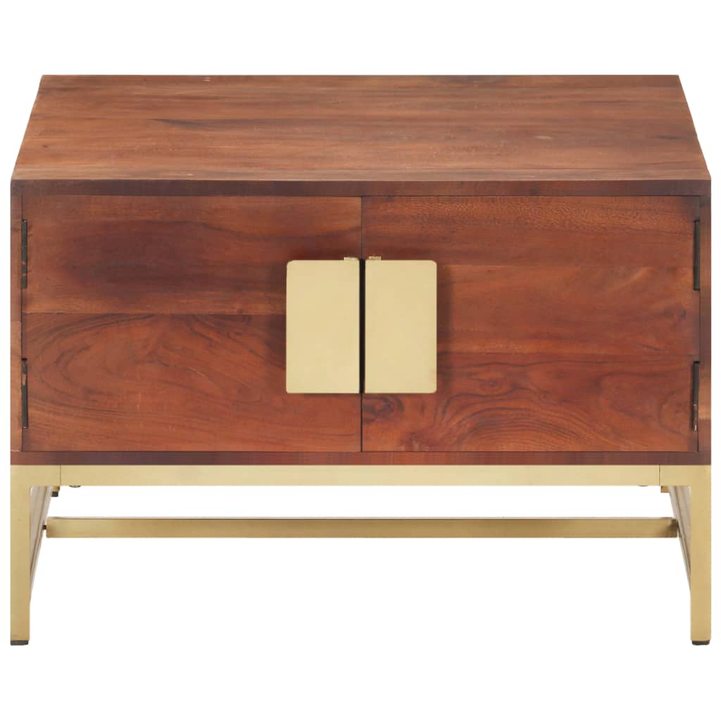 Table basse Marron miel 67x67x45 cm Bois solide d'acacia - XIOS