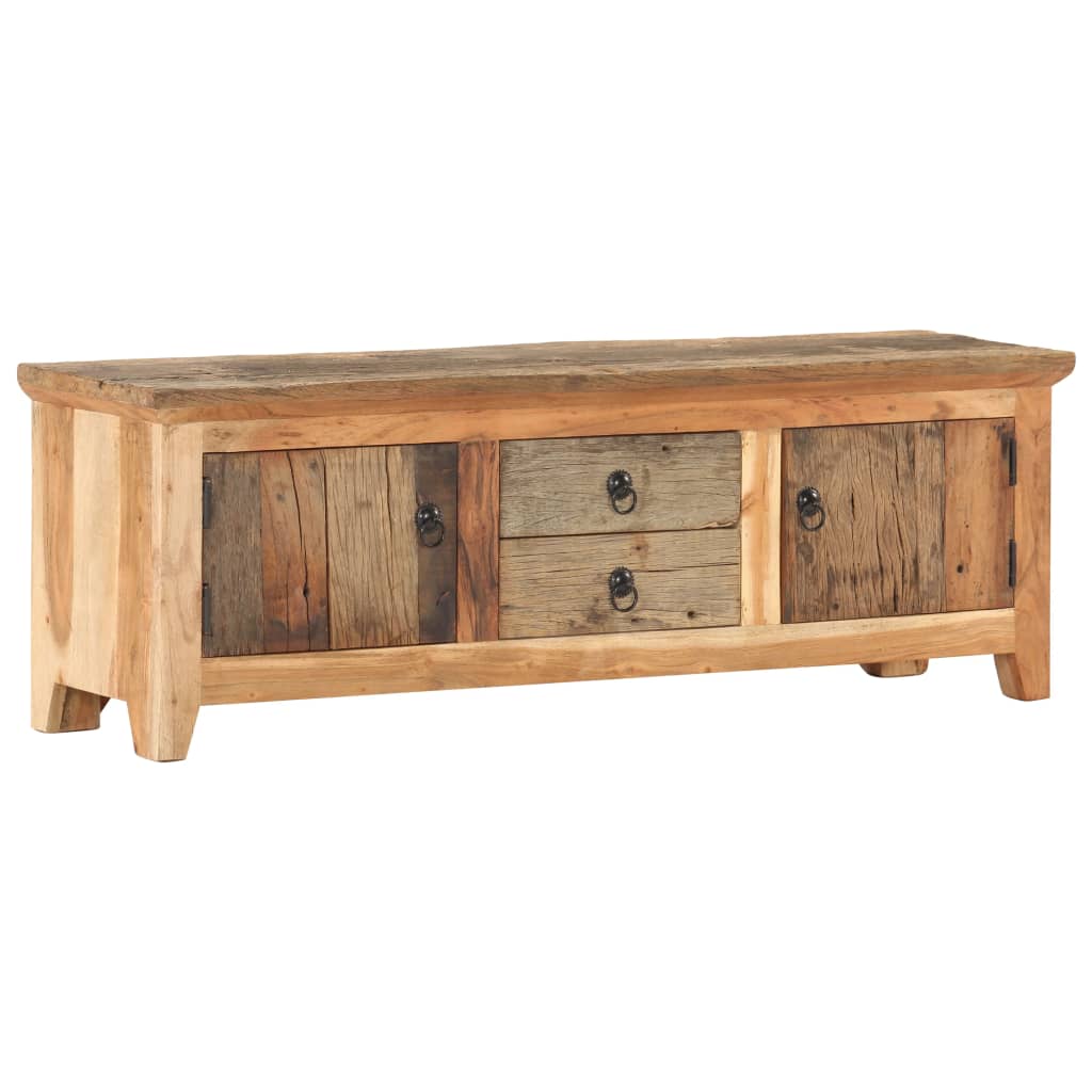 Meuble TV 120x30x40 cm Bois d'acacia et de récupération massif - XIOS
