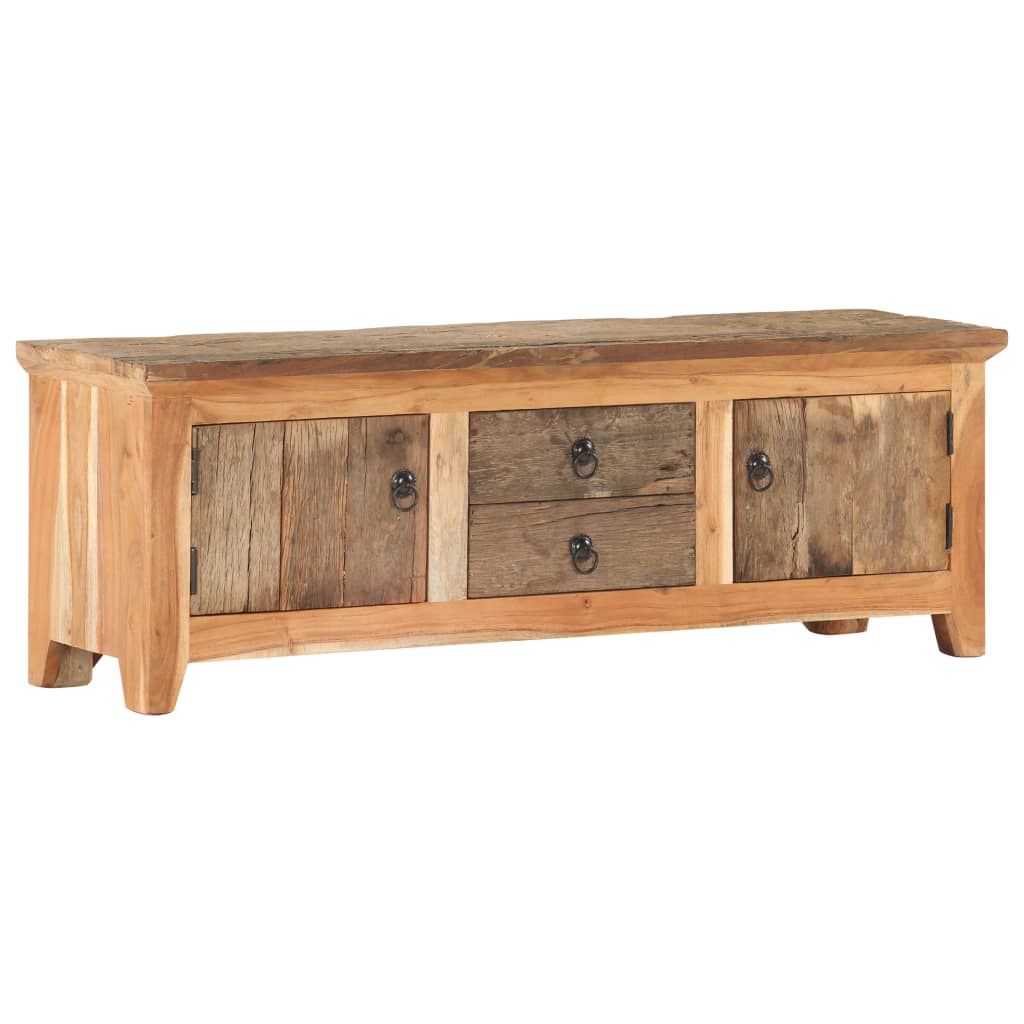 Meuble TV 120x30x40 cm Bois d'acacia et de récupération massif - XIOS