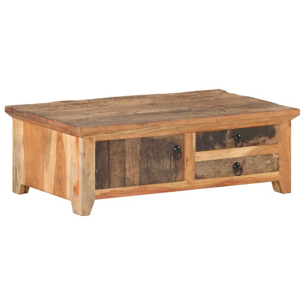 Table basse 90x50x31 cm Bois de récupération massif - XIOS