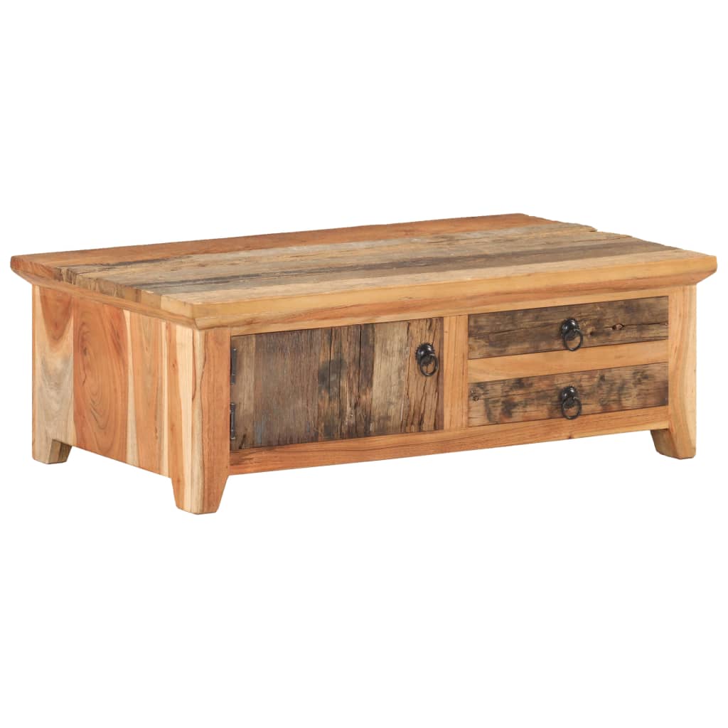 Table basse 90x50x31 cm Bois de récupération massif - XIOS