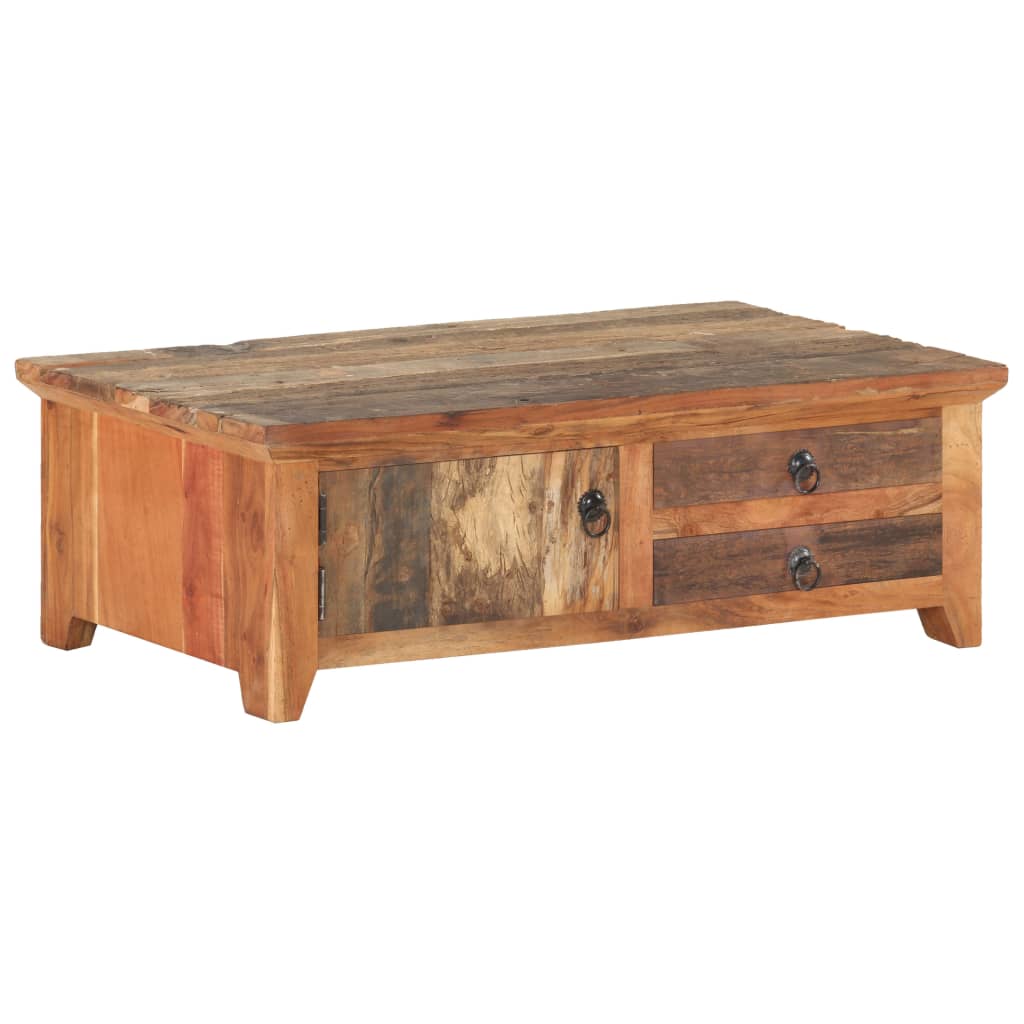 Table basse 90x50x31 cm Bois de récupération massif - XIOS