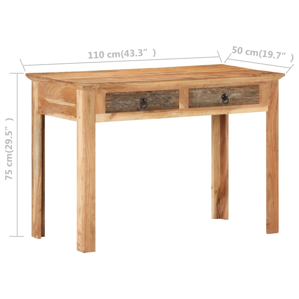 Bureau 110x50x75 cm Bois de récupération massif - XIOS