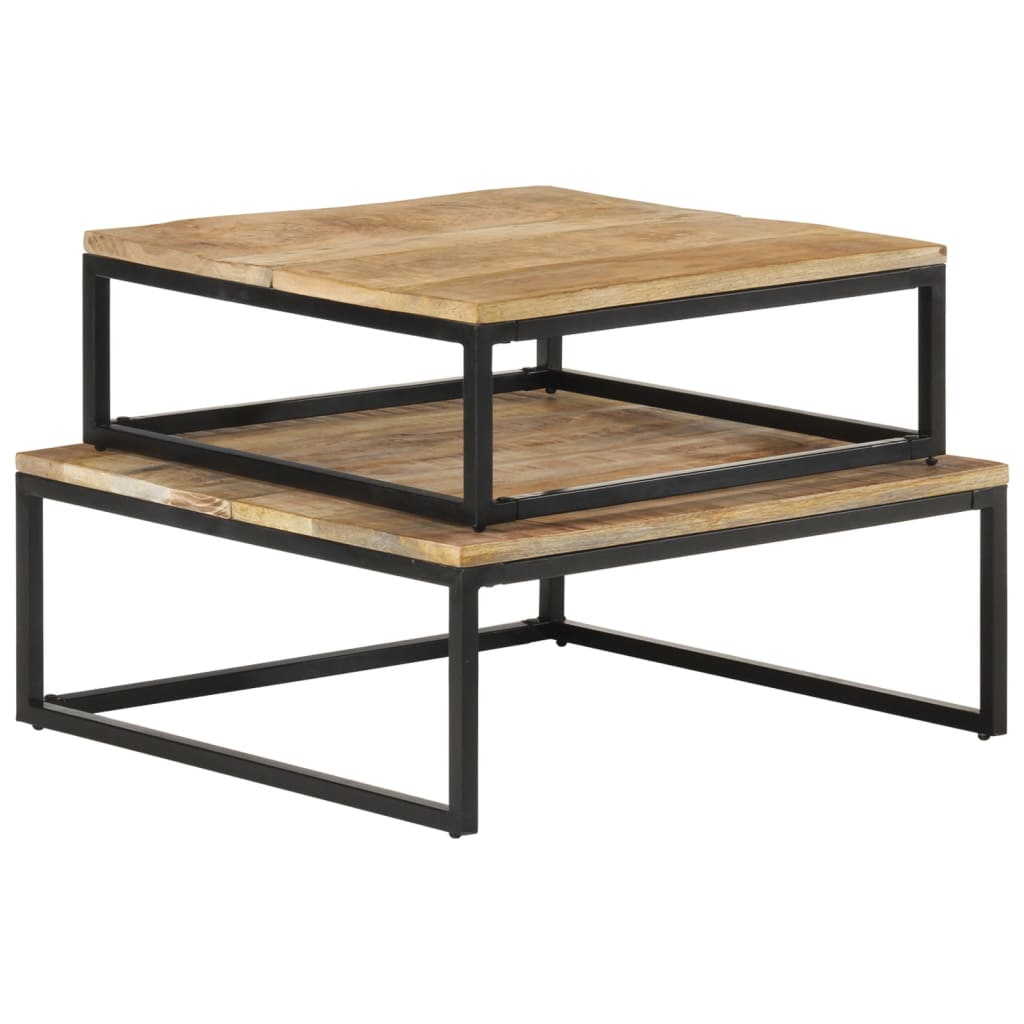 Tables gigognes 2 pcs Bois solide de manguier - XIOS