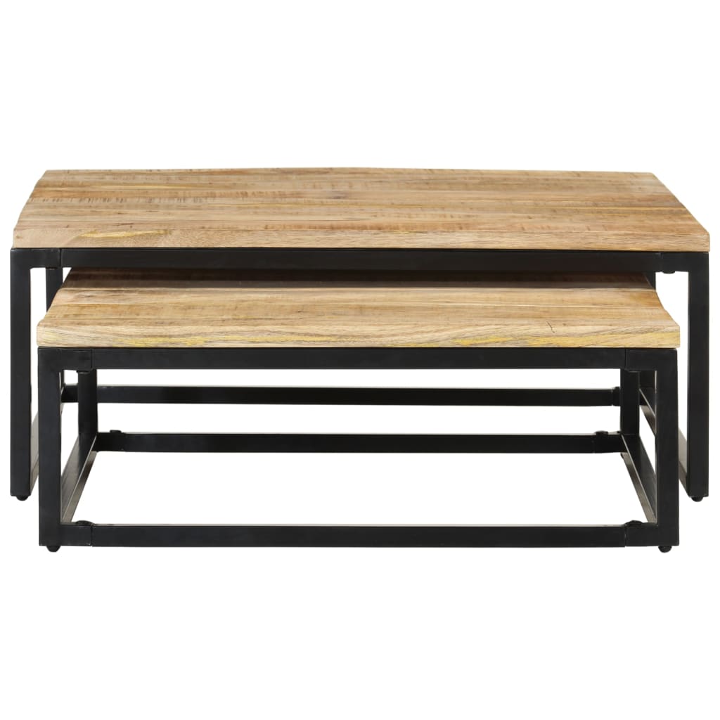 Tables gigognes 2 pcs Bois solide de manguier - XIOS