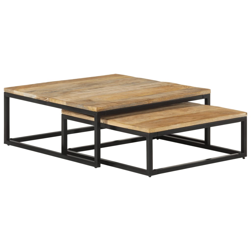 Tables gigognes 2 pcs Bois solide de manguier - XIOS