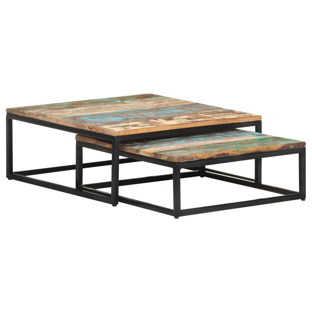 Tables basses gigognes 2 pcs Bois de récupération massif - XIOS