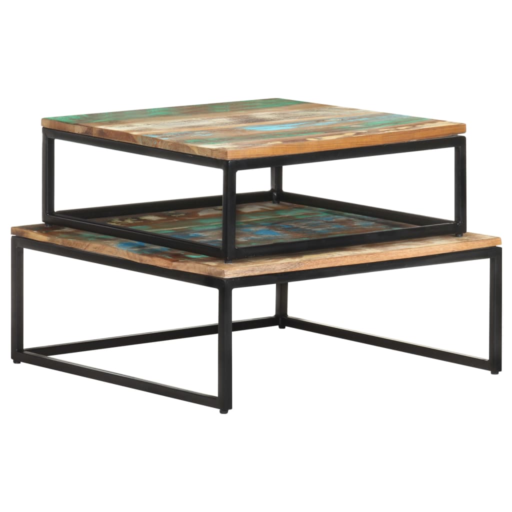 Tables basses gigognes 2 pcs Bois de récupération massif - XIOS