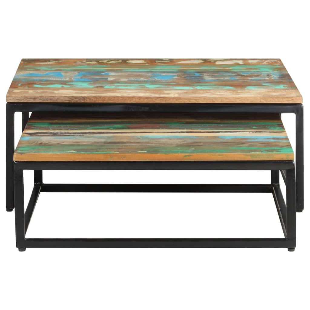 Tables basses gigognes 2 pcs Bois de récupération massif - XIOS