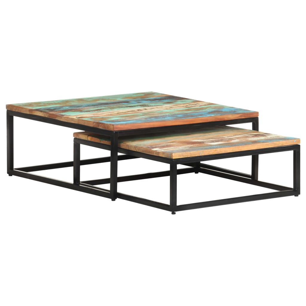 Tables basses gigognes 2 pcs Bois de récupération massif - XIOS
