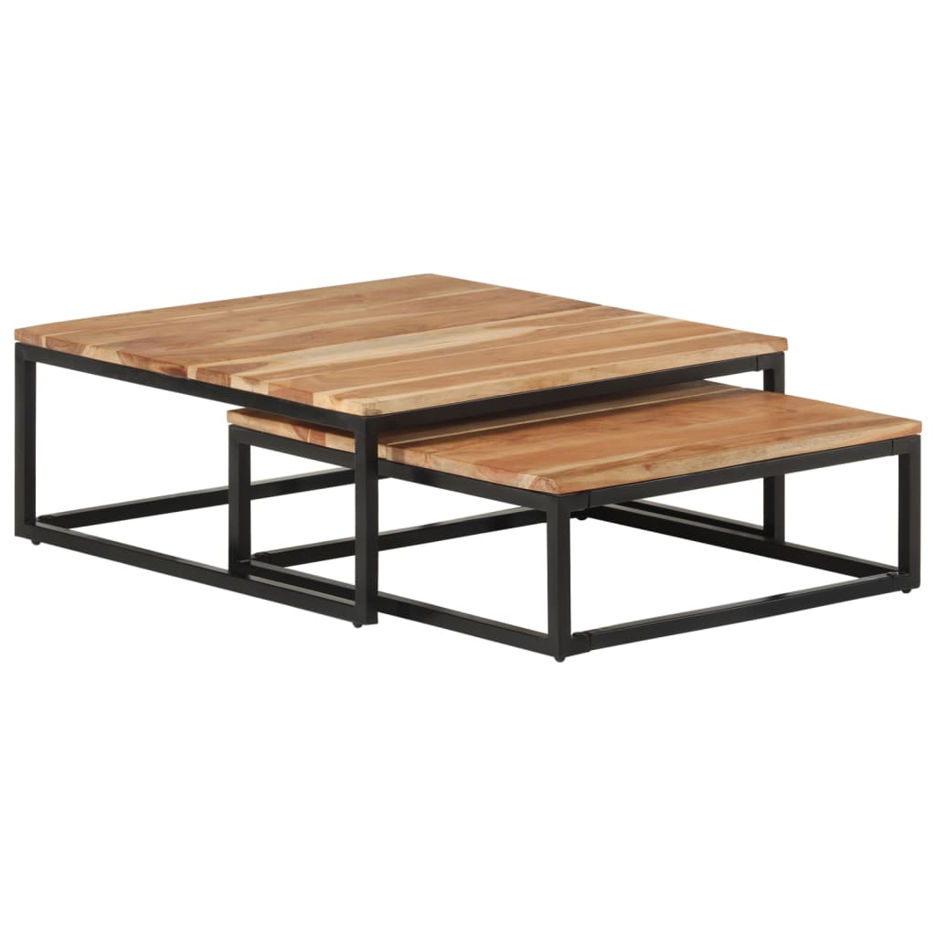 Tables basses gigognes 2 pcs Bois d'acacia massif - XIOS