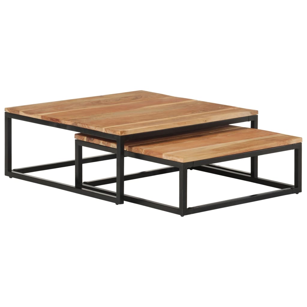 Tables basses gigognes 2 pcs Bois d'acacia massif - XIOS