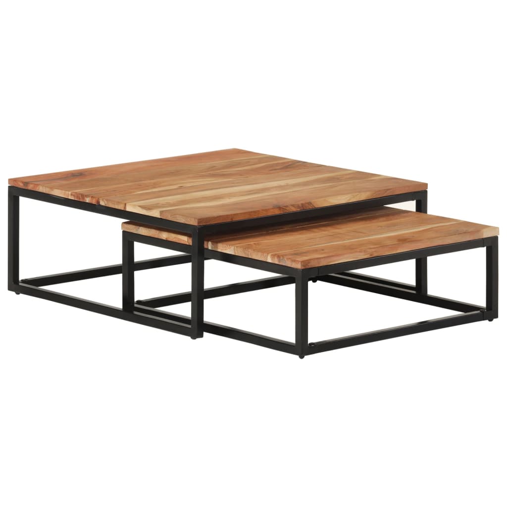Tables basses gigognes 2 pcs Bois d'acacia massif - XIOS
