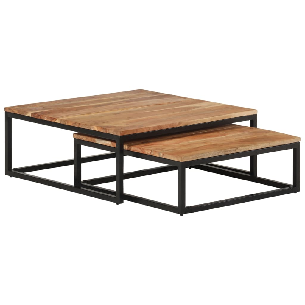 Tables basses gigognes 2 pcs Bois d'acacia massif - XIOS