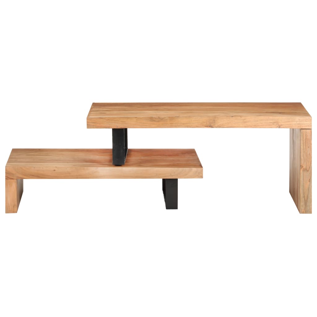 Ensemble de 2 tables basses Bois d'acacia massif - XIOS
