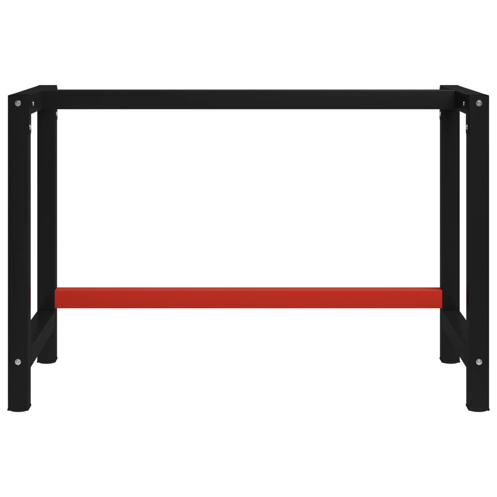 Cadre de banc de travail Métal 120x57x79 cm Noir et rouge - XIOS